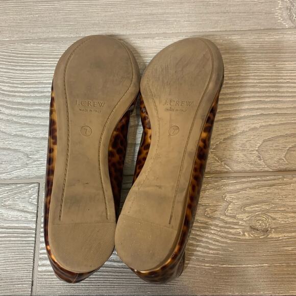 J. Crew patent leather leopard print ballet flats sz 7 - Picture 3 of 6